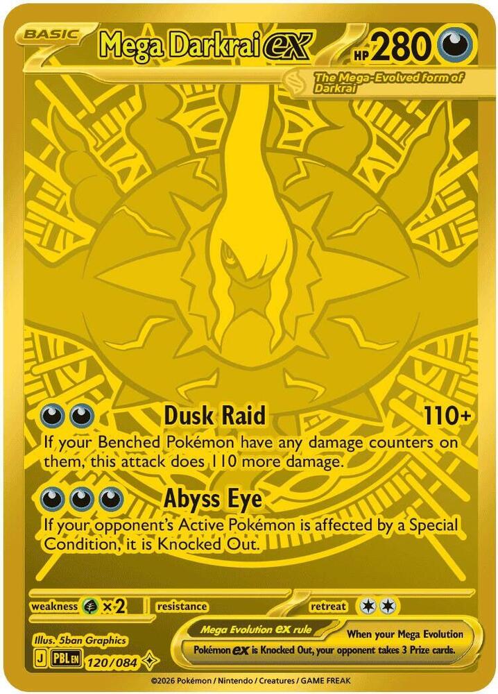 Pokemon TCG! Mega Darkrai ex - 120/084 - ME05: Pitch Black (PBL)