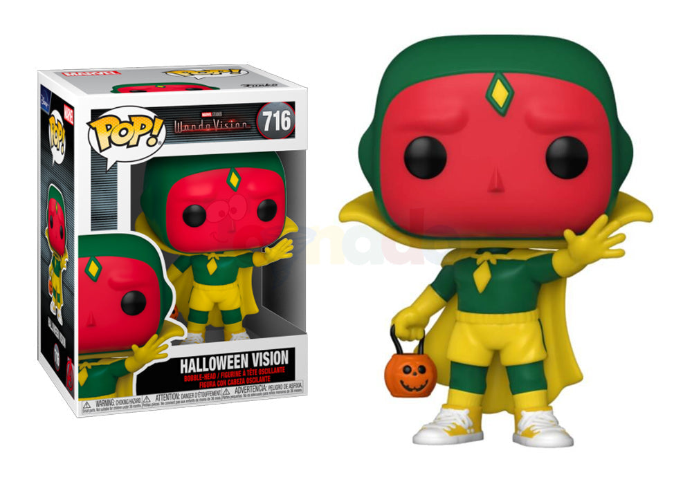 Funko Pop! Marvel Studios WandaVision - Vision (Halloween) 716 + Free Protector