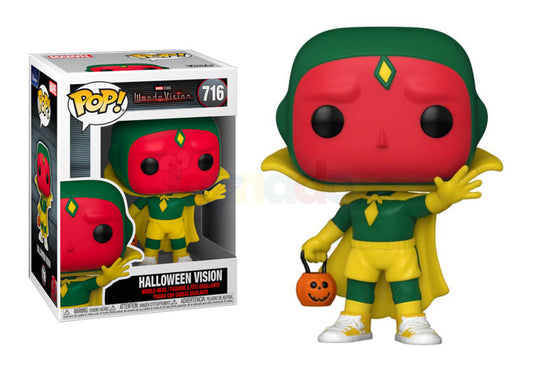 Funko Pop! Marvel Studios WandaVision - Vision (Halloween) 716 + Free Protector