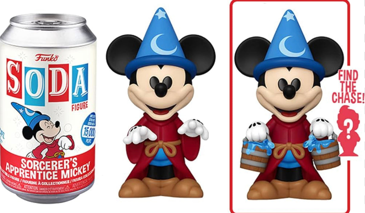 Disney Fantasia Sorcerer’s Apprentice Mickey Sealed Limited Edition Funko Soda Pop Figure - Chance of CHASE!