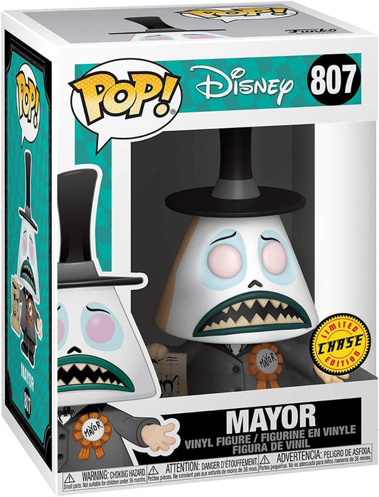 Pop Disney Nightmare Before Christmas (Worried Face) - Mayor #807 Chase + PoP Protector