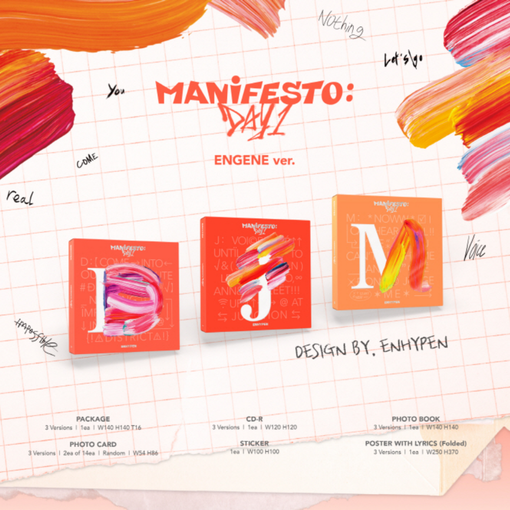 K-POP ENHYPEN - MANIFESTO : DAY 1 (ENGENE VER.) J VER.