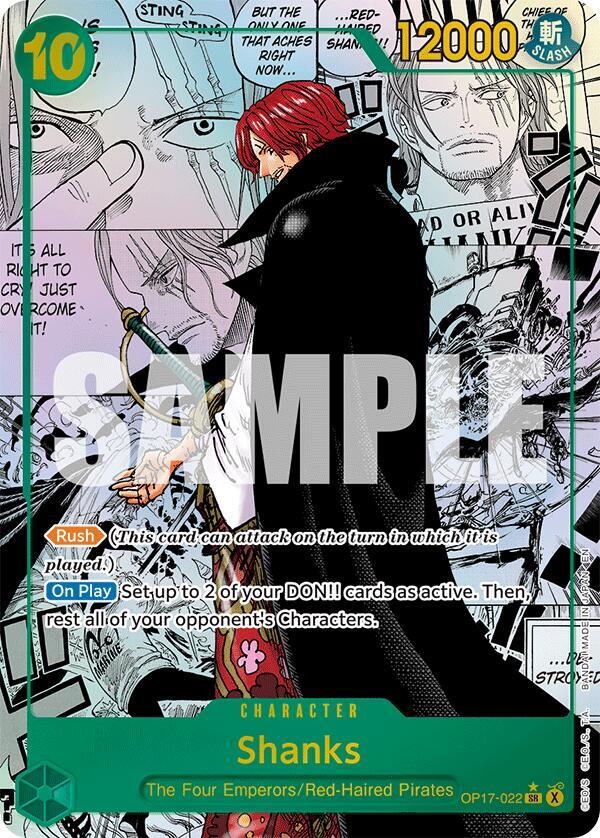One Piece TCG! Shanks (022) (Manga) - The World's Strongest Warriors (OP17)