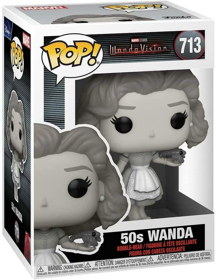 Funko Pop! Vinyl: Marvel - 50's Wanda (Black & White) #713 + PoP Protector