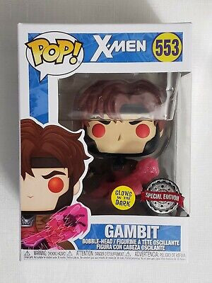 Funko Pop! Marvel X-Men Gambit 553 Glows in the Dark Special Edition + Protector