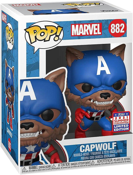 Funko Pop! Marvel #882 - CapWolf Funko 2021 Summer Convention Exclusive (VAULTED) + PROTECTOR!