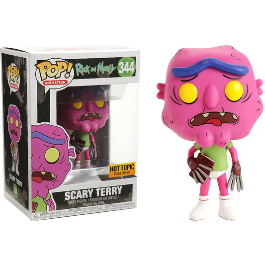 Funko POP! Animation: Rick and Morty Scary Terry 344 Hot Topic Exclusive + PROTECTOR! (VAULTED)