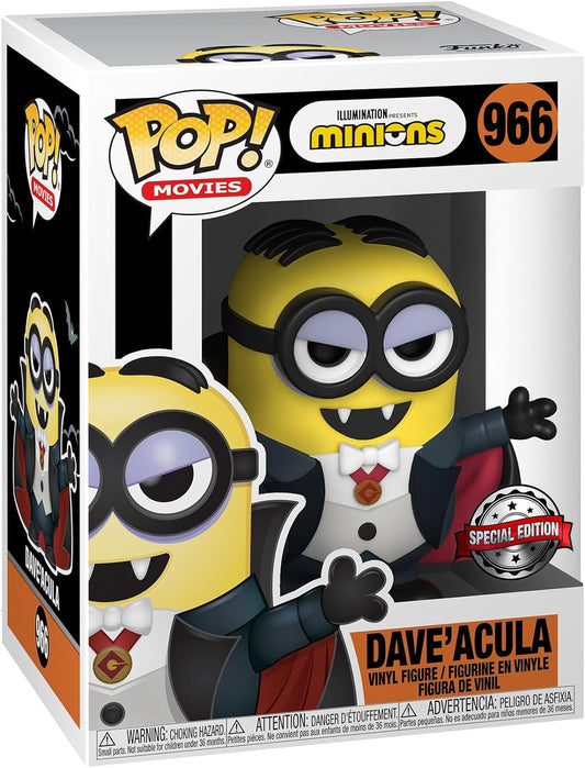 Funko POP! Movies: Minions #966 - Dave'Acula Special Edition + PROTECTOR!