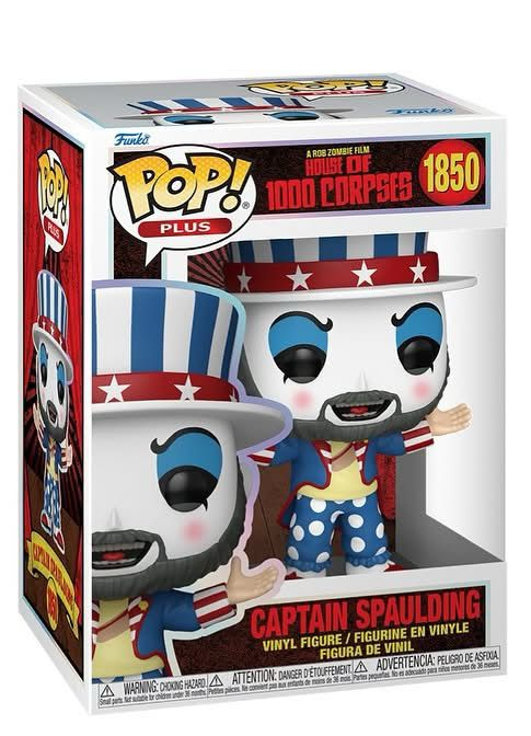 PLUS Funko Pop! A Rob Zombie Film : HOUSE OF 1000 CORPSES - Captain Spaulding 1850 Figure + Pop Protector