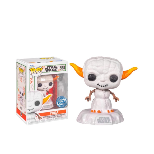 Funko Pop! Star Wars Holiday Snowman Yoda 568 Funko Special Edition + Free Protector