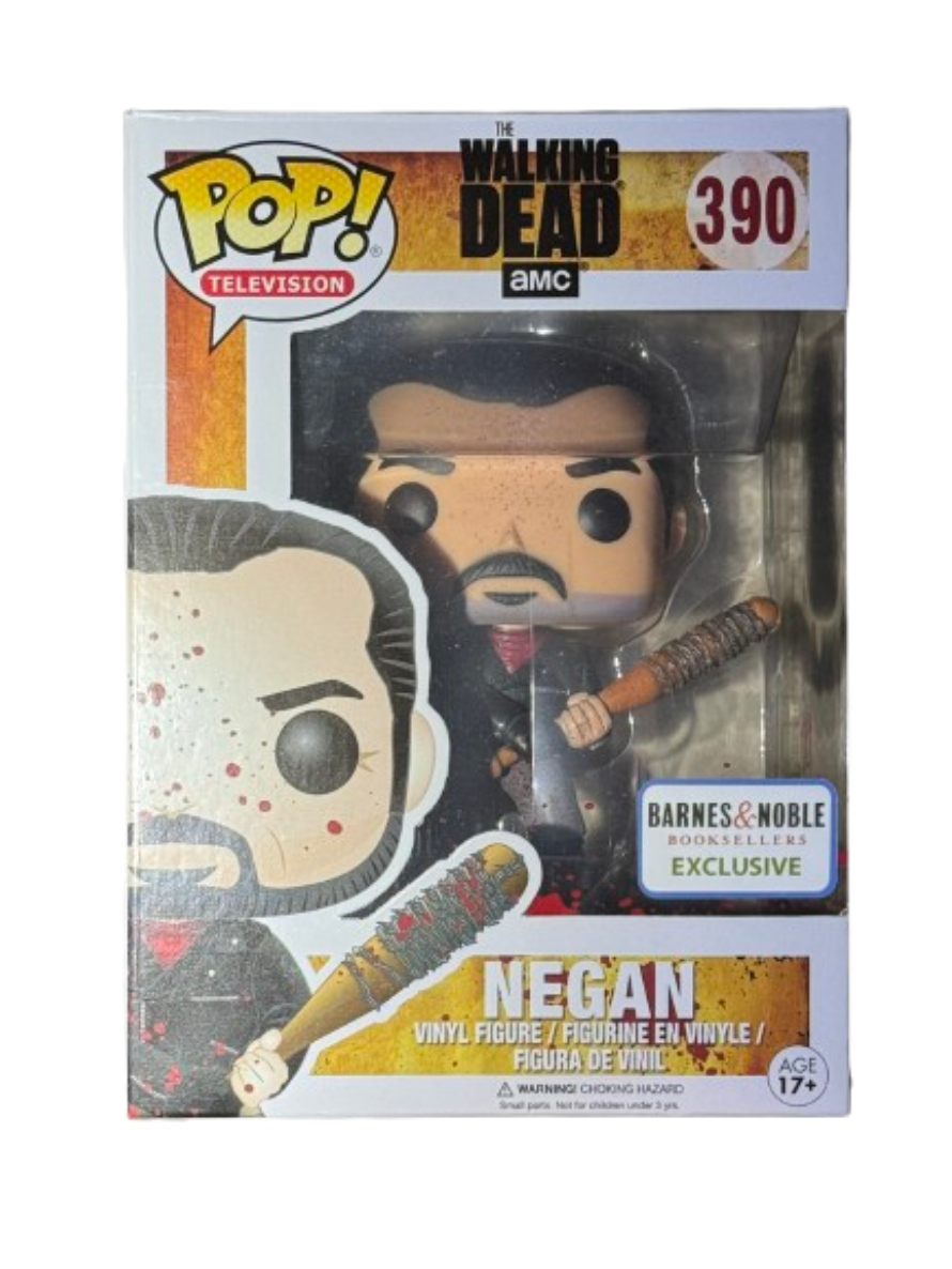 Funko Pop! The Walking Dead - Negan (Bloody) 390 Barnes & Noble Exclusive (VAULTED) + Pop Protector