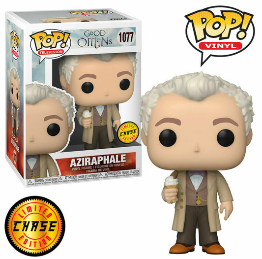 Funko Pop! Good Omens Aziraphale 1077 CHASE + Free Protector (VAULTED)