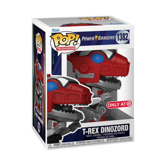 1382 Mighty Morphin POWER RANGERS Funko Pop! T-Rex Dinozord Target Exclusive + POP PROTECTOR