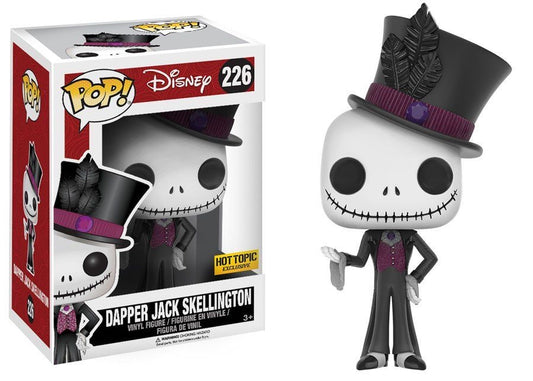 Funko Pop! Disney The Nightmare Before Christmas Dapper Jack Skellington 226 Hot Topic Exclusive + Free Protector