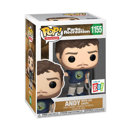 Funko Pop! Parks and Recreation Andy with Leg Casts 1155 + Free Protector