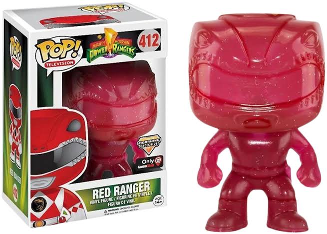 Funko Pop! Mighty Morphin Power Rangers - Red Ranger 412 Morphing GameStop Exclusive Figure + Pop Protector