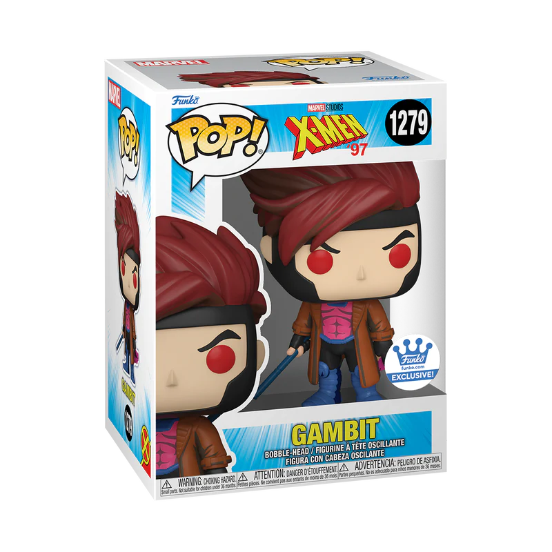 Funko Pop! Marvel Studios X-MEN ‘79 Gambit 1279 Funko Shop Exclusive + PROTECTOR!