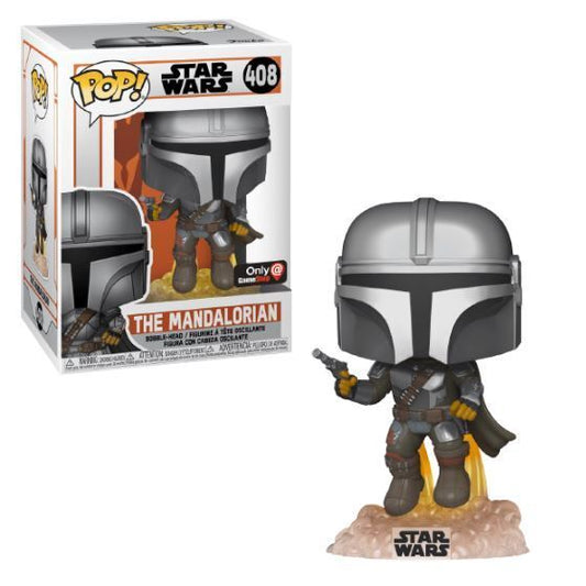 Funko Pop! Star Wars - The Mandalorian 408 GameStop Exclusive + Pop Protector