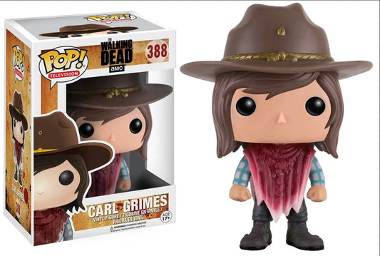 Funko Pop! The Walking Dead - Carl Grimes 388 + Protector (slight box ware) (VAULTED)
