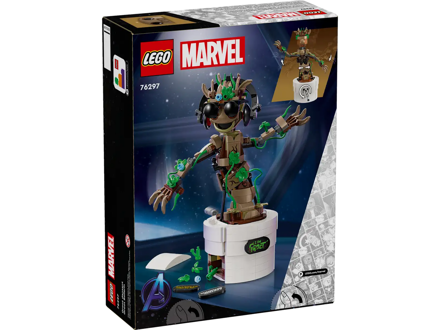 Marvel Guardians of the Galaxy Dancing Groot 76297 Official LEGO Set