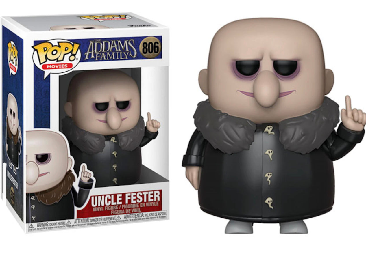 Funko Pop! The Addams Family - Uncle Fester 806 + Free Protector (slight box ware) (VAULTED)