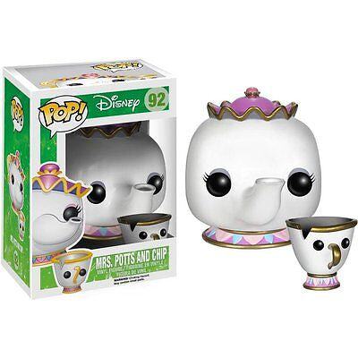 Funko Pop! Disney Beauty and the Beast Mrs. Potts & Chip 92 (VAULTED) + Free Protector