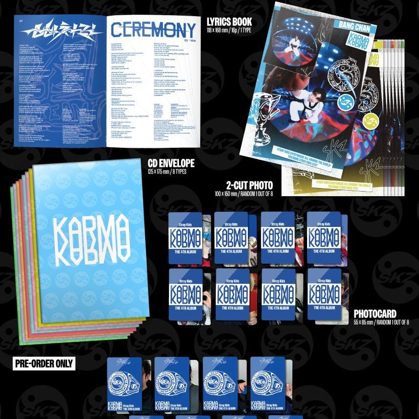 STRAY KIDS - The 4th Album : KARMA (ACCORDION VER.) (8 VERSIONS) RANDOM VER.