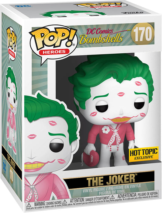 Funko Pop! DC Comics Bombshells - The Joker (Pink & White) 170 Hot Topic Exclusive (VAULTED) + Free Protector