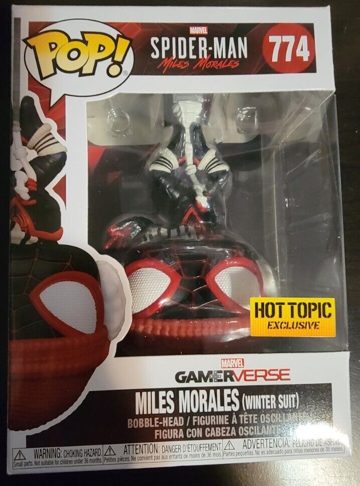 Funko Pop! Miles Morales Winter Suit #774 Vinyl Figure Marvel Spider-Man Hot Topic exclusive