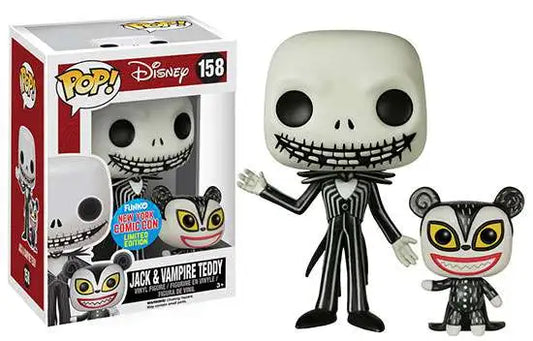 Funko Pop! Disney The Nightmare Before Christmas - Jack & Vampire Teddy 158 Funko New York Comic Con Exclusive Figure + Pop Protector