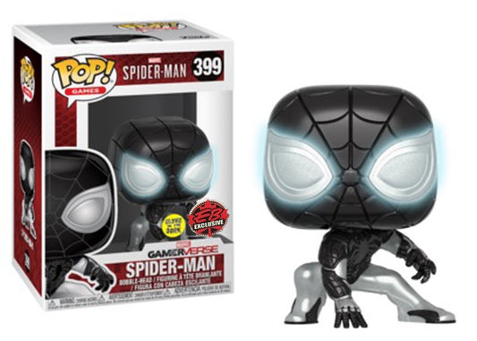 Funko Pop! Marvel GamerVerse Spider-Man #399 GITD EB EXCLUSIVE (VAULTED) + PROTECTOR!