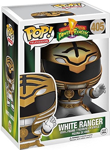 Funko Pop! Mighty Morphin Power Rangers - White Ranger 405 (VAULTED) + Free Protector