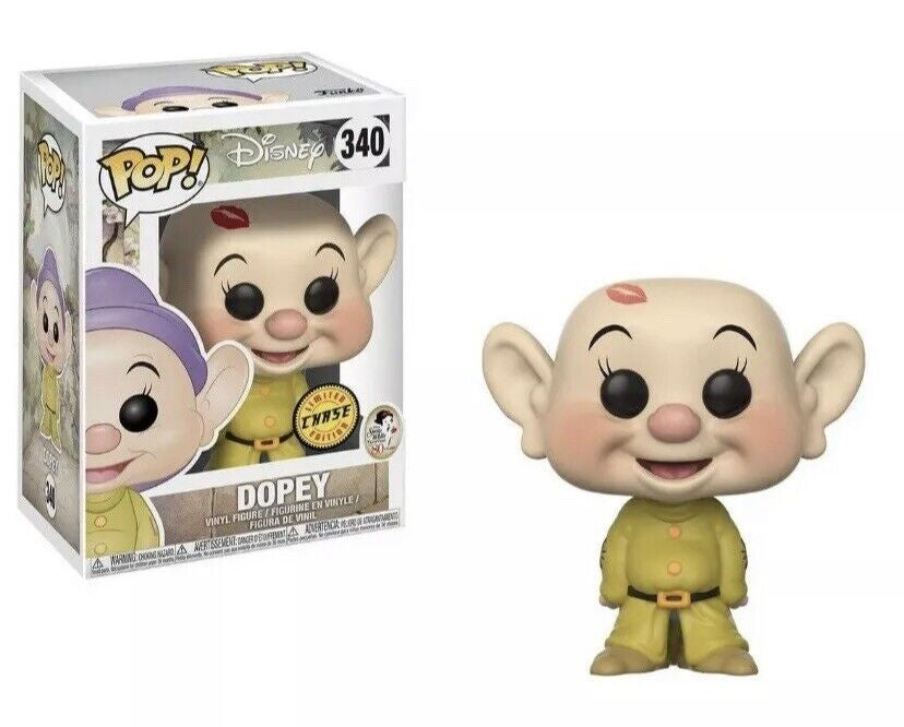 Funko Pop! Disney Snow White and the Seven Dwarfs - Dopey 340 CHASE Figure + Protector