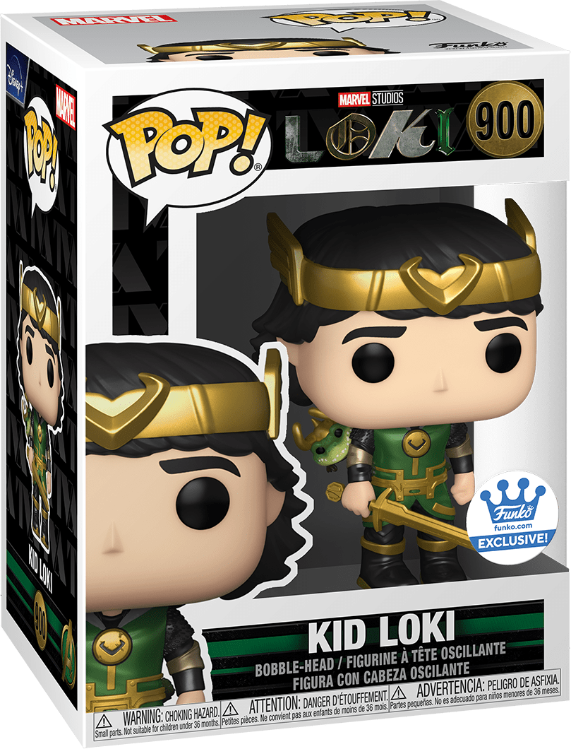 Funko Pop! Marvel Loki : Kid Loki (Metallic) 900 Funko Shop Exclusive + Pop Protector