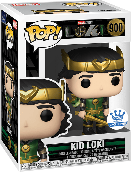 Funko Pop! Marvel Loki : Kid Loki (Metallic) 900 Funko Shop Exclusive + Pop Protector