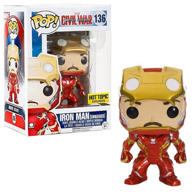 Funko Pop! Marvel Captain America Civil War 136 Hot Topic Exclusive Figure + Pop Protector