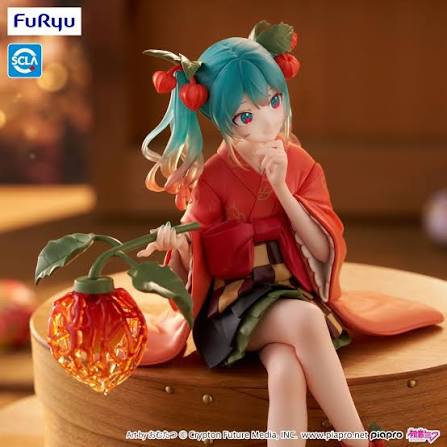 FURYU NOODLE STOPPER STATUE FIGURE - HATSUNE MIKU FLOWER FAIRY WINTER CHERRY *NEW IN BOX*T