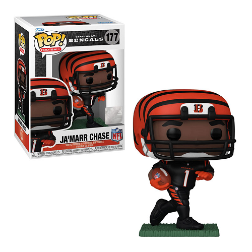 Funko Pop! NFL Cincinnati Bengals - Ja’Marr Chase 177 Figure + Pop Protector