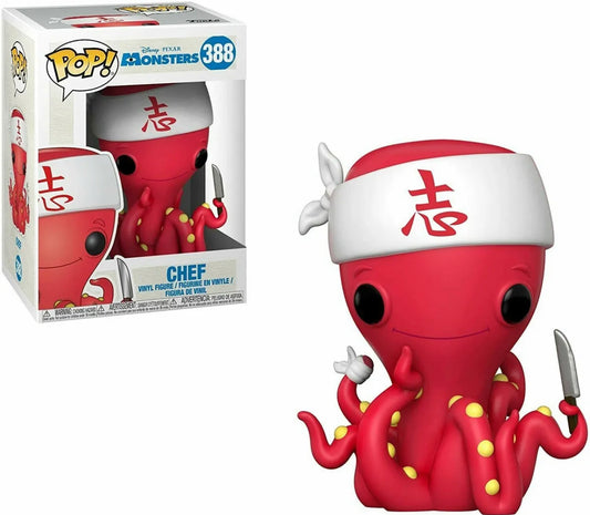 Funko Pop! Disney Pixar Monsters Chef 388 (VAULTED) (slight box ware) + Free Protector