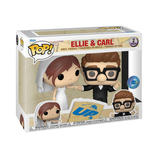 Funko Pop! Disney Pixar UP - Ellie & Carl (Wedding) Pop In A Box 2 Pack Figures