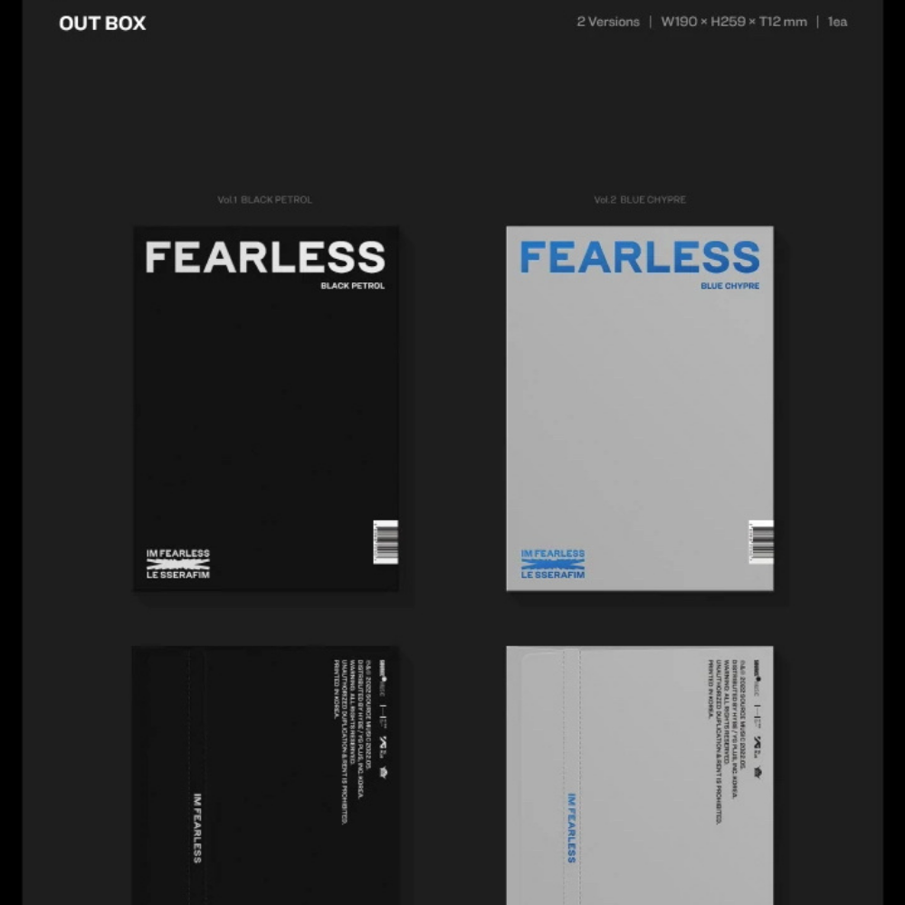 K-pop Le Sserafim - Fearless (1st Mini Album) Vol. 1 Black Petrol Ver.