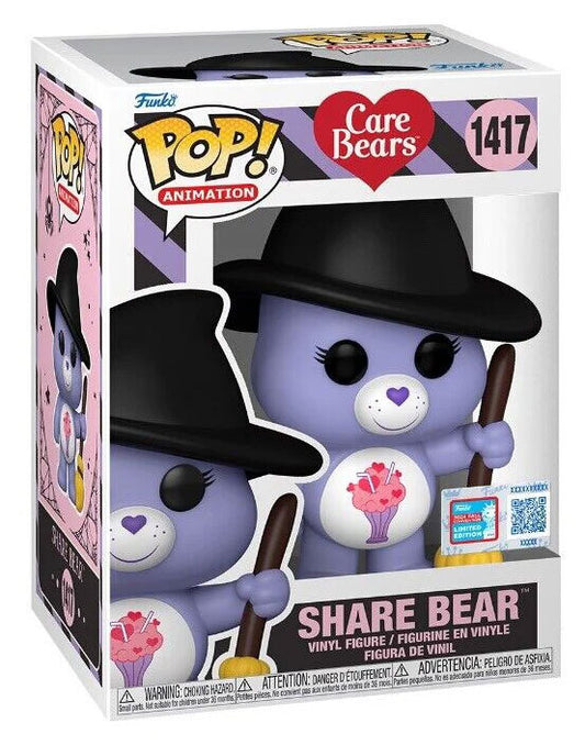 Funko Pop! Care Bears - Share Bear 1417 Funko 2024 NYCC Fall Convention Exclusive + Free Protector