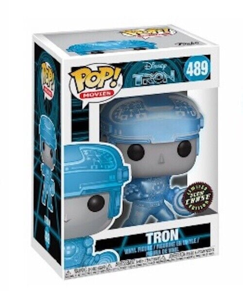 Funko Pop! Disney Tron (Metallic) 489 GLOW CHASE (VAULTED) + Free Protector