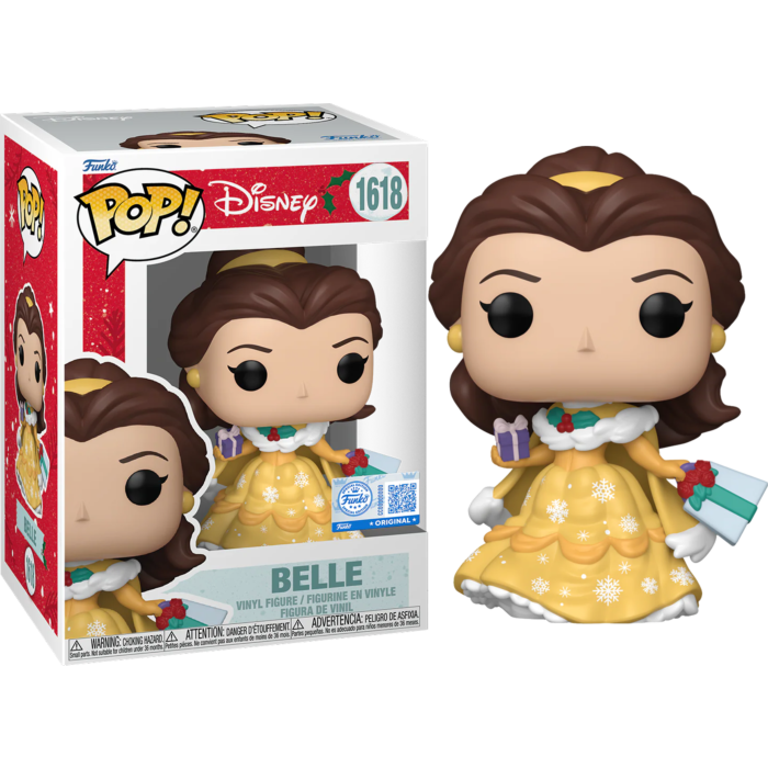 Funko Pop! Disney Beauty and the Beast : Belle Winter Holiday Outfit 1618 Funko Special Edition Figure + Pop Protector