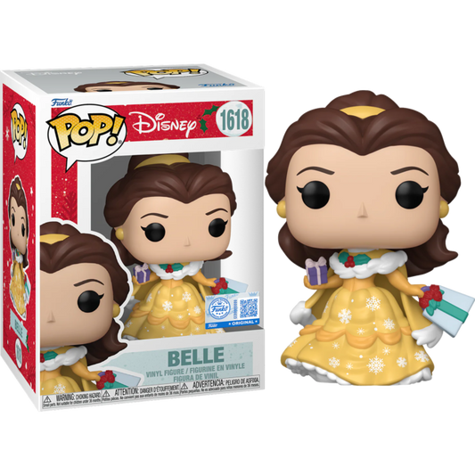 Funko Pop! Disney Beauty and the Beast : Belle Winter Holiday Outfit 1618 Funko Special Edition Figure + Pop Protector