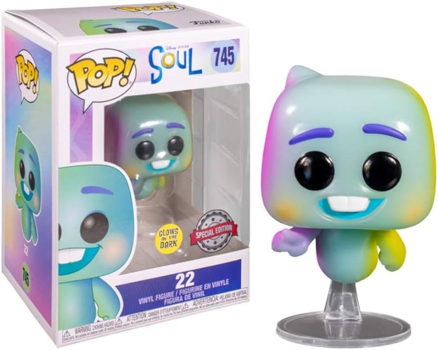 Funko Pop! Disney Pixar Soul 22 Glow in the Dark Special Edition 745 + Free Protector