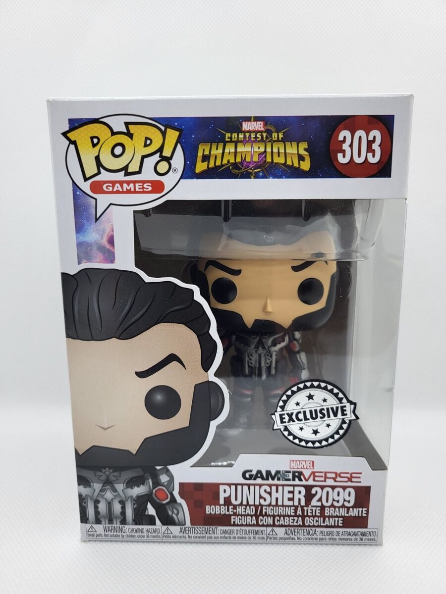 Funko POP! Games: Marvel GamerVerse Contest of Champions - Punisher 2099 303 (VAULTED) + PROTECTOR!