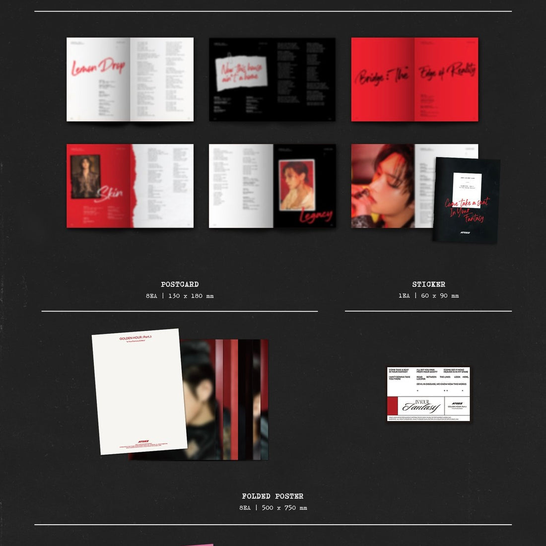K-POP ATEEZ - 12TH MINI ALBUM [GOLDEN HOUR : PART.3 IN YOUR FANTASY EDITION] (LIMITED)]