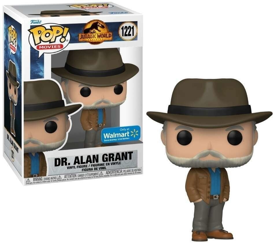 Funko Pop! Jurassic World Dr. Alan Grant 1221 Walmart Exclusive + Free Protector