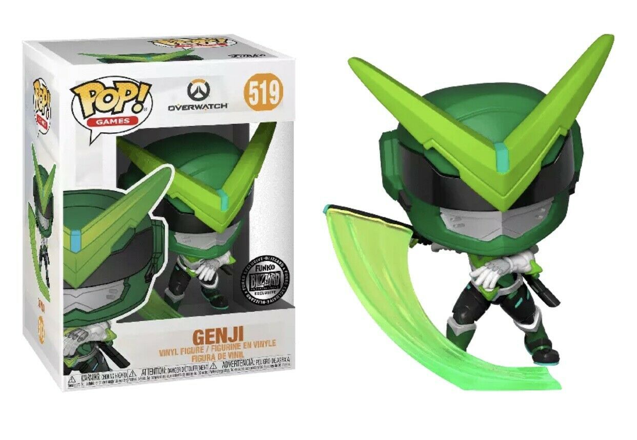 Funko Pop! Overwatch Genji 519 Funko Blizzard Entertainment Exclusive (VAULTED) + Pop Protector